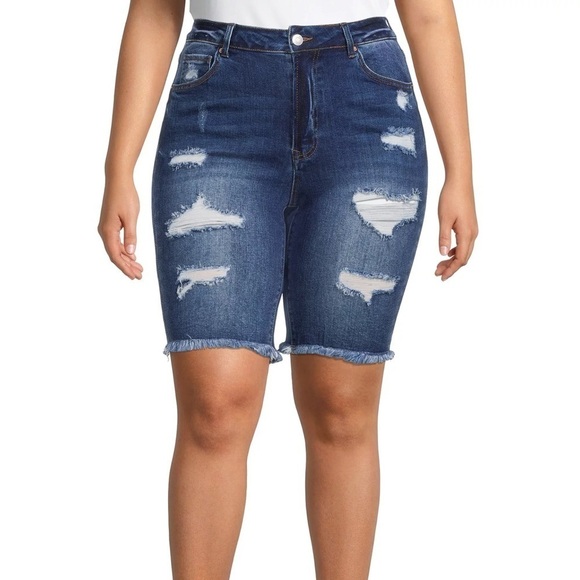 Zulily Denim Bermuda Shorts XXL/16 - Picture 1 of 4